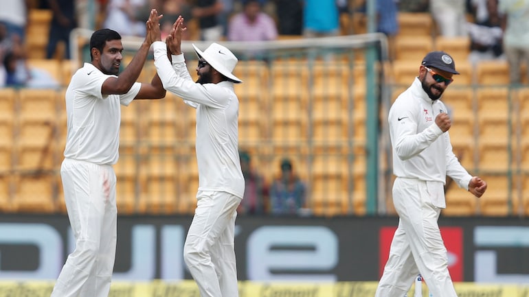 R Ashwin, Ravindra Jadeja and Virat Kohli will be key to India's chances in Bengaluru 2nd Test (Reuters Photo)