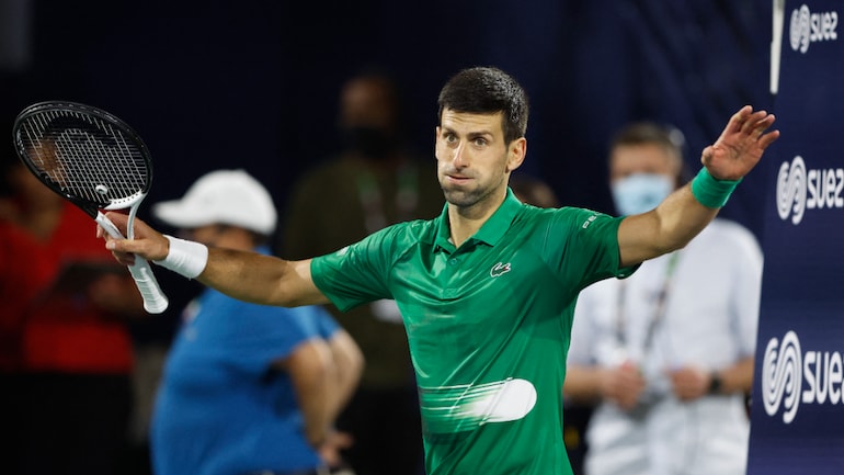 Novak Djokovic returns to action with victory in Dubai (Reuters Photo)